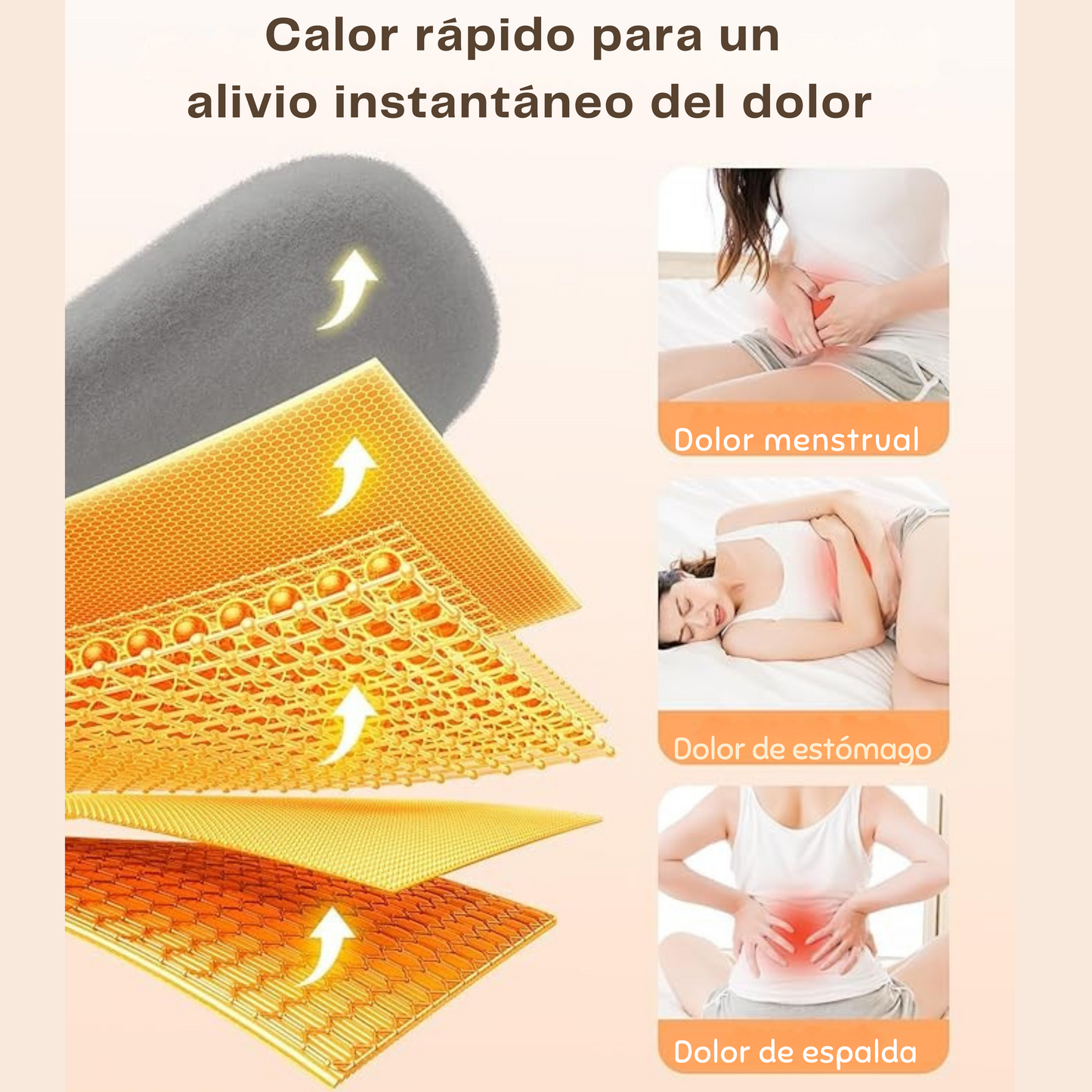 Almohadilla termica menstrual