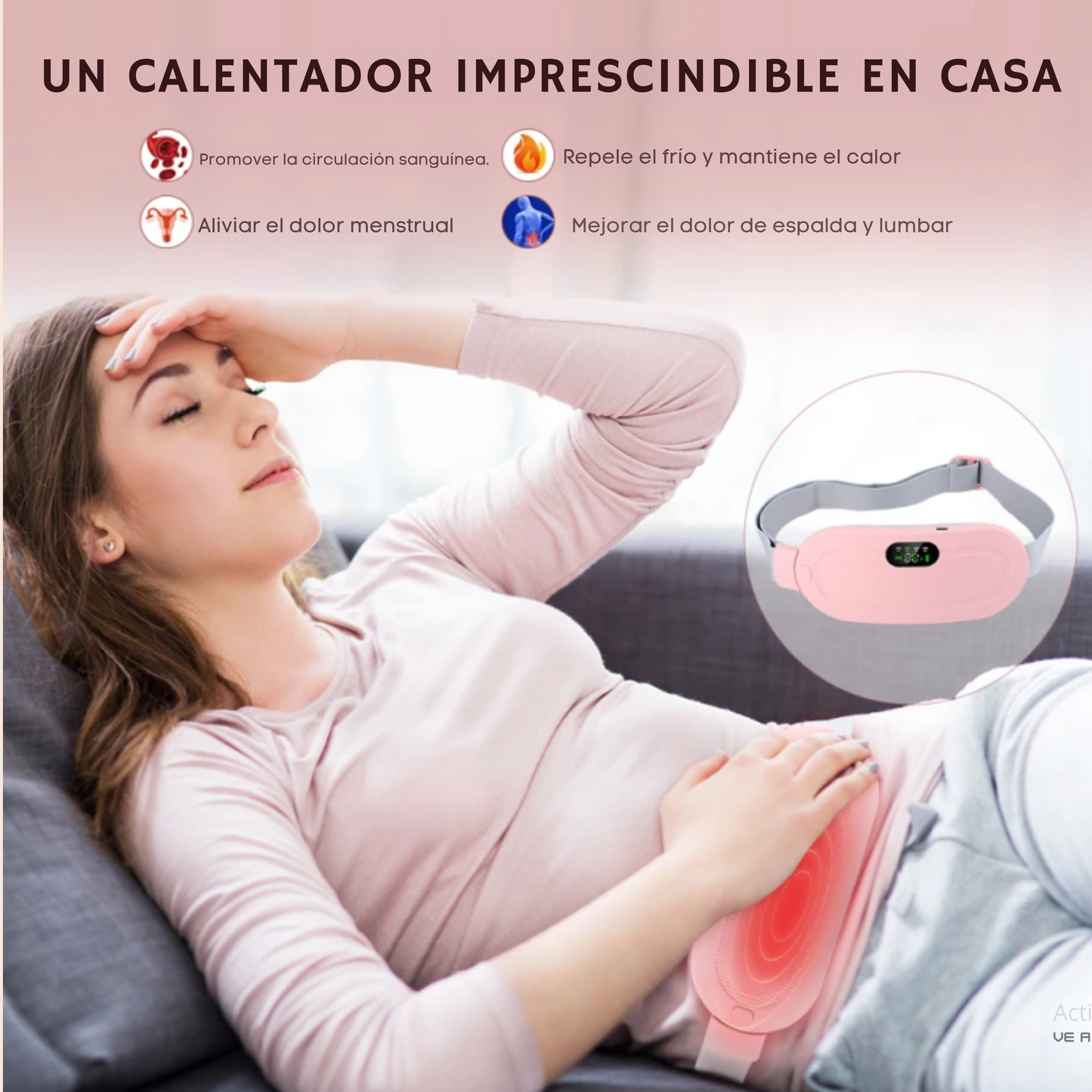 Almohadilla termica menstrual