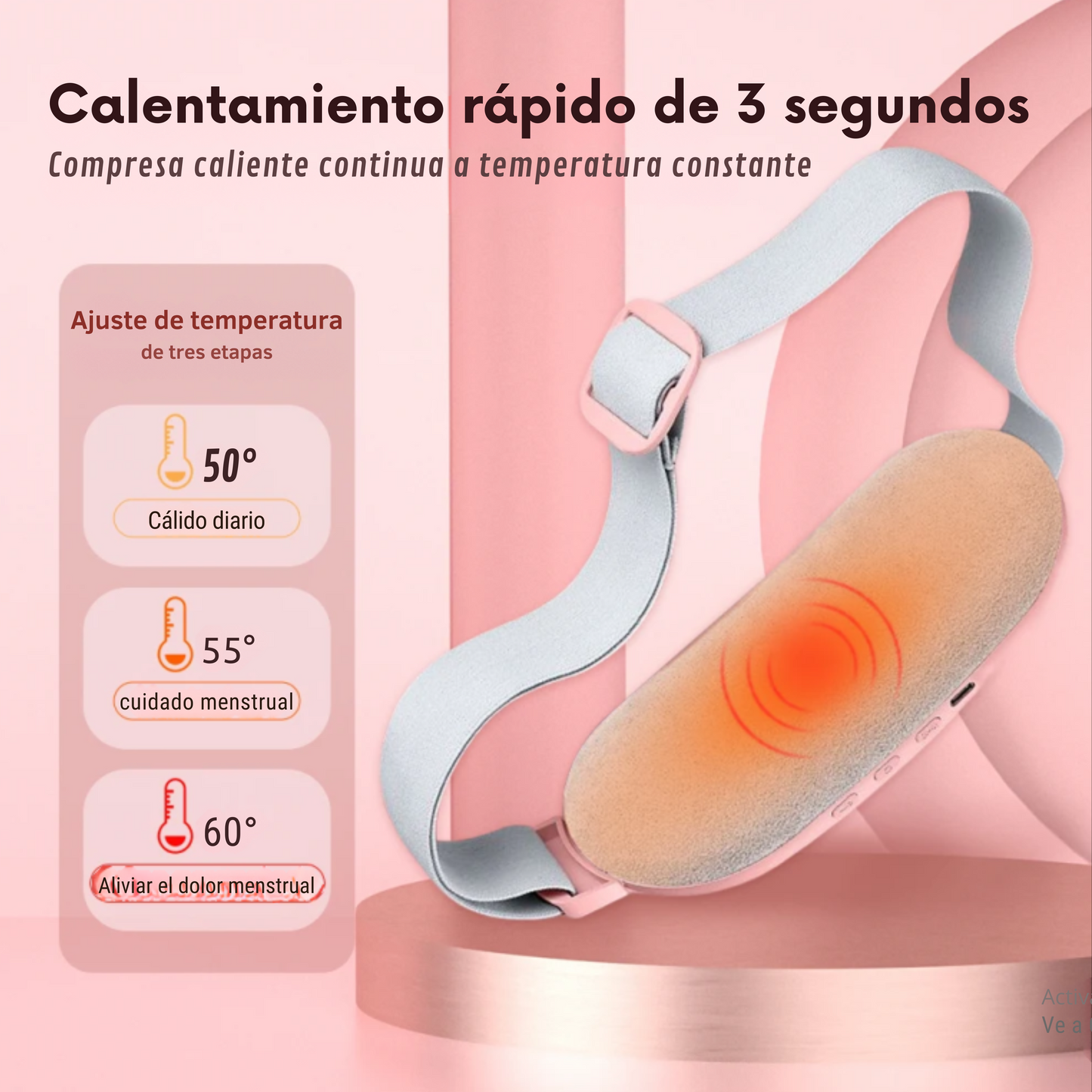 Almohadilla termica menstrual
